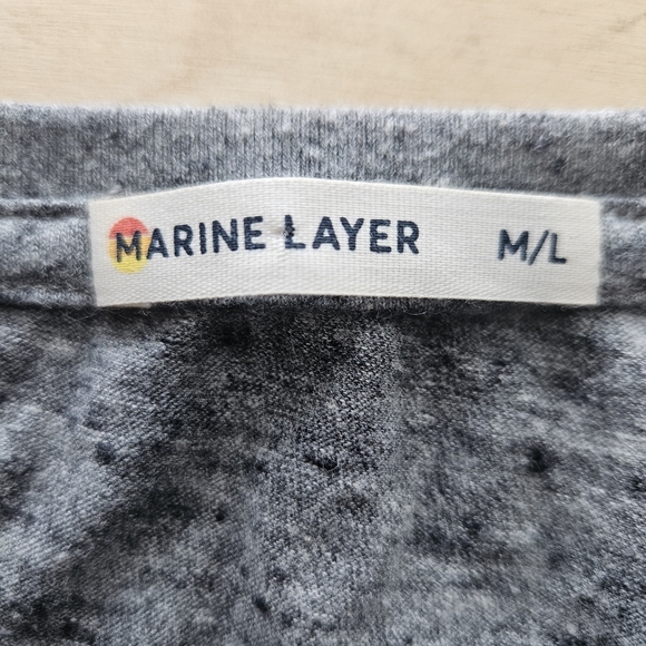 Marine Layer Matterhorn Pocket Tee Gray Casual Floral Medium/Large - Picture 5 of 6